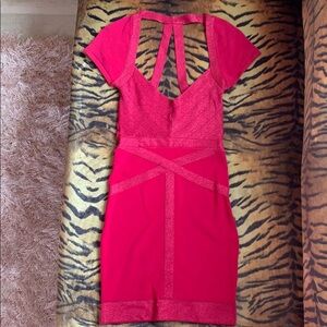 Pink Bebe bandage dress